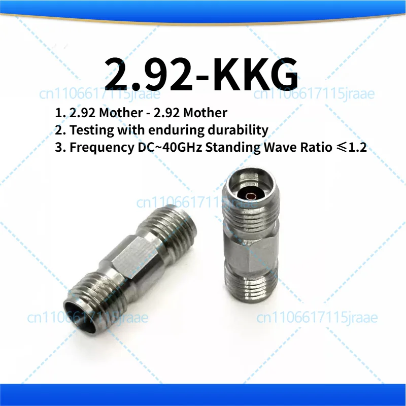 1pcs 2.92‑KKG 2.92‑KK Female‑to‑Female Millimeter Wave RF Adapter 40G VSWR≤1.2 Power Tools Accessory