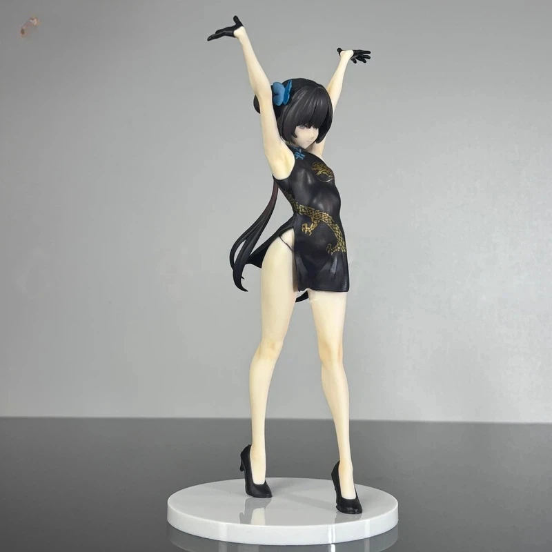 

Статуэтка аниме-персонажа Studio Blue Archive Кисаки в позе с поднятыми руками, в костюме чонсам, для декора ПК и рабочего стола, для фанатов аниме и коллекционеров