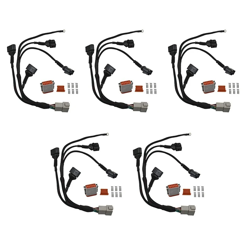 

5X 1.8T Ignition Coil Wiring Harness Loom For 1997-2006 TT A4 Quattro Golf Jetta Passat Beetle 1.8L Turbocharged