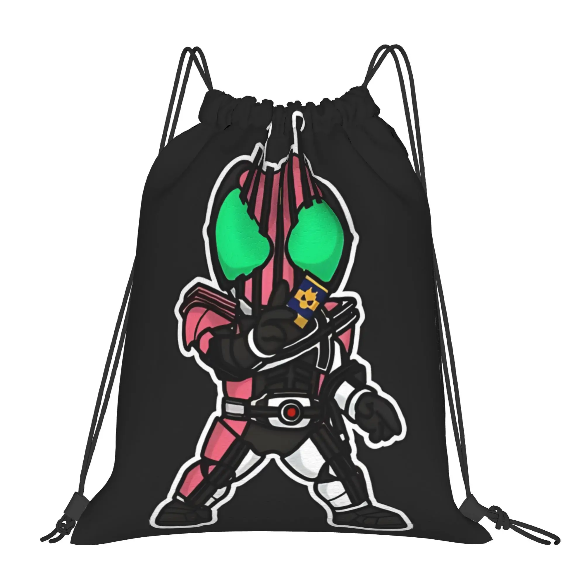bag Pouch Kamen Rider Decade Chibi Style Kawaii  Drawstring Bags Shopping Pouch Print Backpack Boy Girls School Shoe Bag