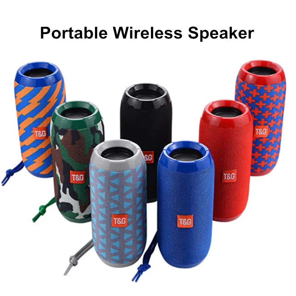 TG117 Bluetooth Speaker Waterproof Portable Wireless Column Loudspeaker Box Support TF Card FM Radio Aux For Outdoor Camping