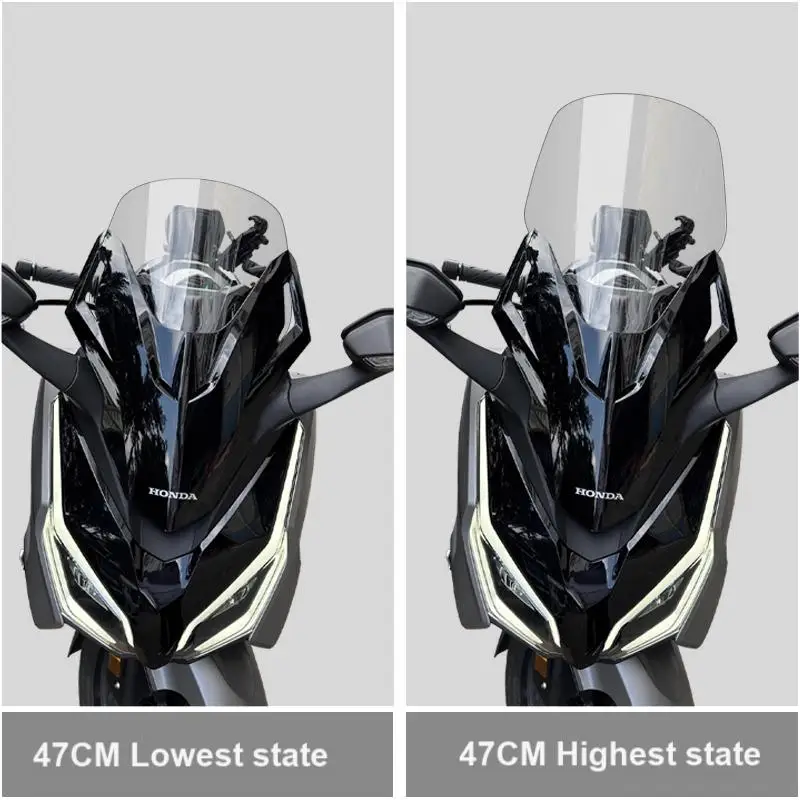 For Honda NSS350 Forza350 Motorcycle windshield Modification widened and raised front windscreen Liftable air deflectorsun visor