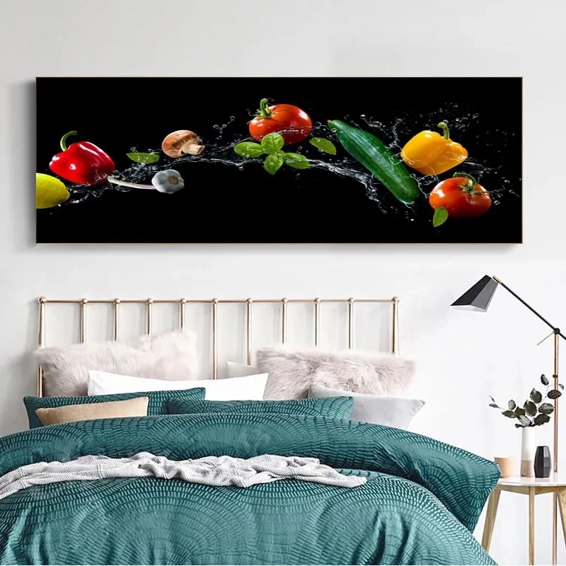 5D DIY Large Diamond Painting Fruit Vegetable Still Life Wall Art, Full Square/Round Drill Diamond Embroidery Living Room Decor