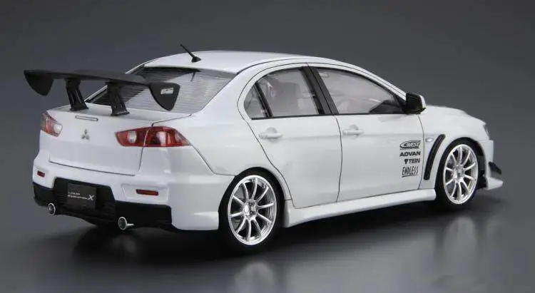 Static assembly car model Aoshima-06929-B 1/24 C-West CZ4A Lancer Evolution X 2007 car model kit view 4
