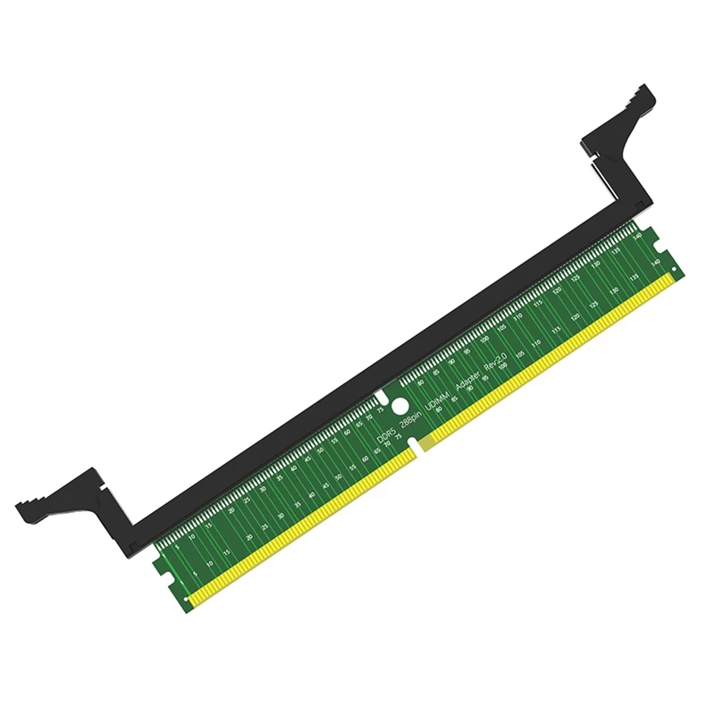 1 PCS DDR5 U-Dimm 288Pin Adapter DDR5 Memory Test Protection Card With Long Latch Green Plastic