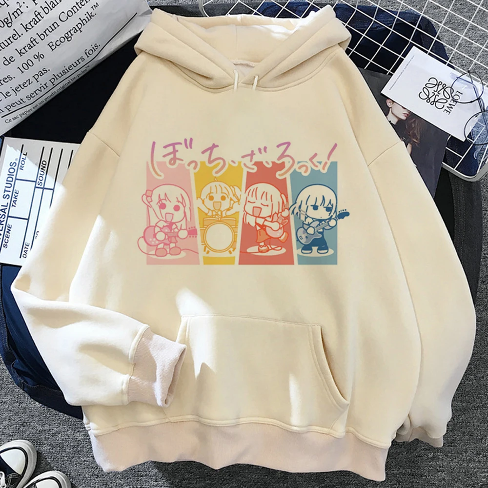 Bocchi the Rock hoodies women harajuku vintage tracksuit Hood female long sleeve top Hood