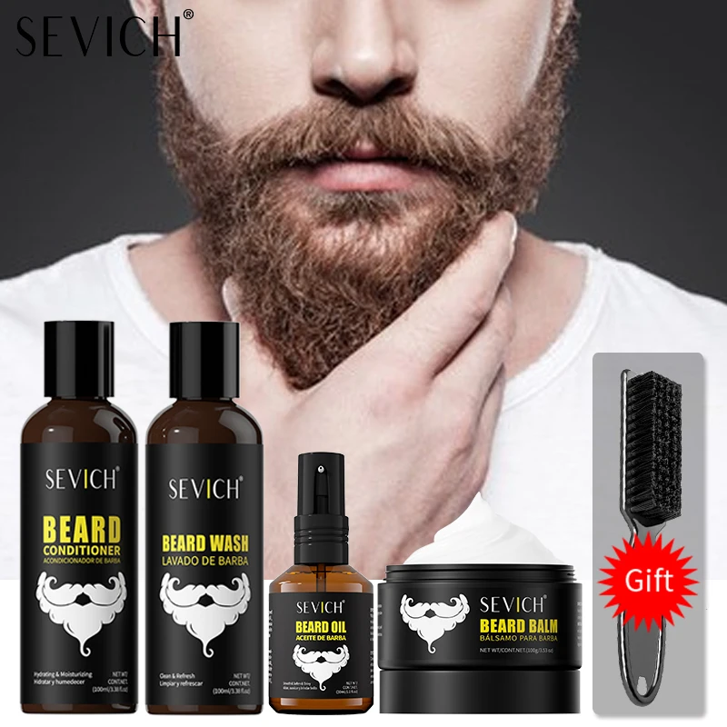 

Beard Growth Kit For Men Beard Growth Essence Oil Moisturizing Nourishing Beard Balm Beard Wash Scare Set Beard Styling Product