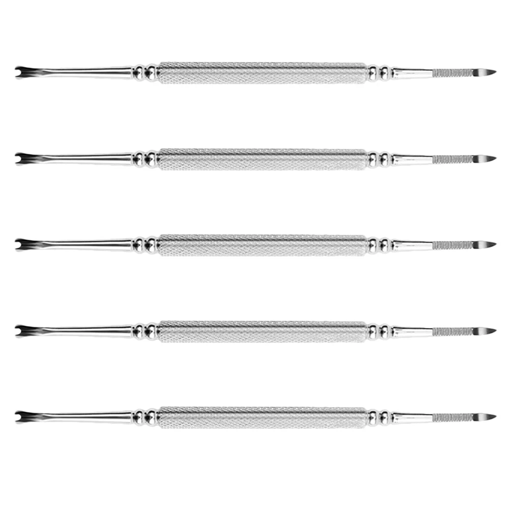

Nail Art Pick Cuticle Remover Finger Dead Skin Removal Fork Implements under Cleaner Fingernail Tools