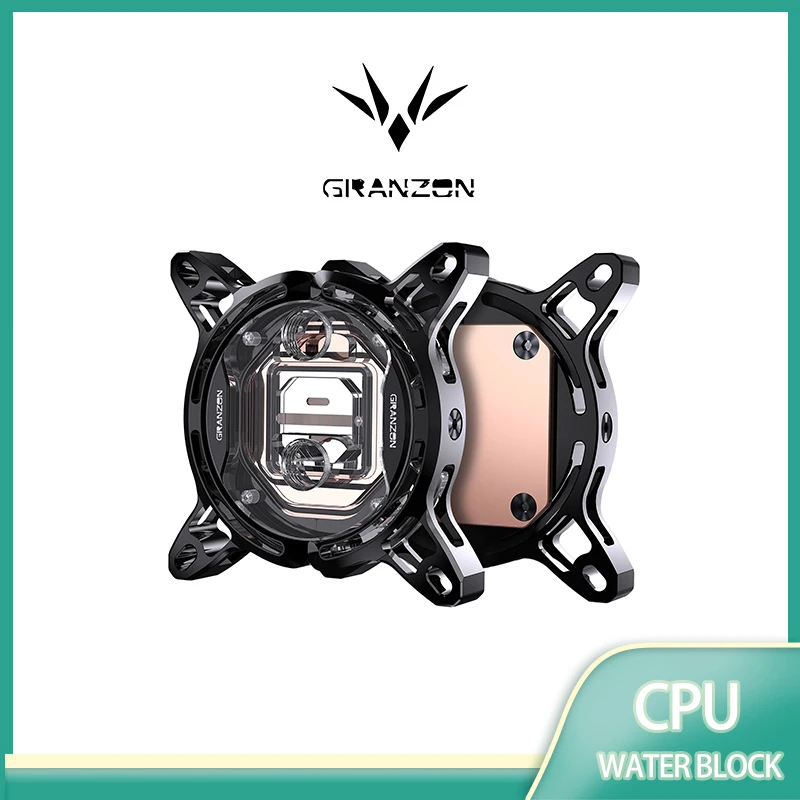 Granzon CPU Block Use for INTEL LGA115X 1200 1700 2011 /AMD Ryzen 3/5/7 X470 X570 Water Cooler Radiator GAI0.1 / GAM0.1
