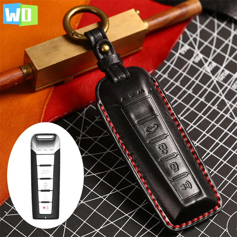 

Leather 4 Buttons Car Key Case Cover Key Bag For Great Wall Wey C6 A7 A8 R8 P8 A1 A3 A4 A5 Q7 VV6 VV7 Accessories Car-Styling