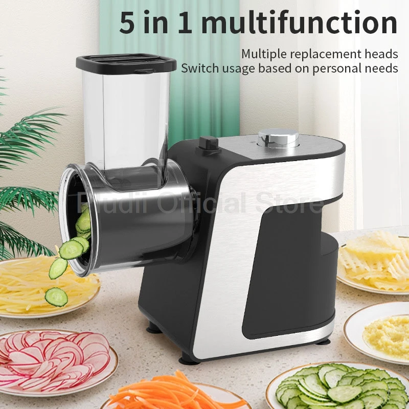 1000W Electric Vegetable Cutter Machine Multifunctional Commercial Pepper Slicing Shredder Cutting Machine Scallion for Home Use