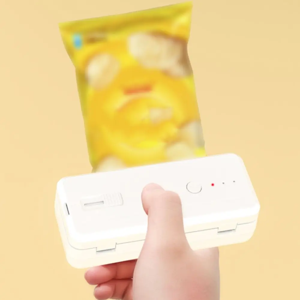 Magnetic Snack Bag Sealing Machine Mini 2 in 1 Food Packaging Bag Sealer USB Charging Quick Heat Freshness Sealing Machine