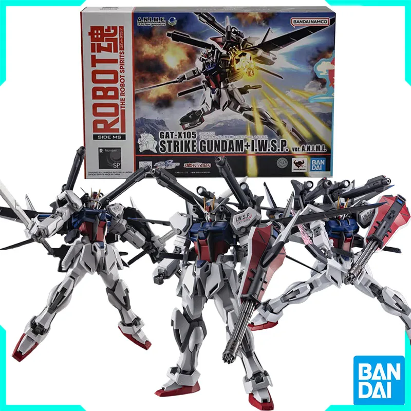 

Bandai Original GUNDAM ROBOT GAT-X105＋P202QX STRIKE GUNDAM ＋I.W.S.P. ver. A.N.I.M.E. Action Figure Toys Model Ornaments Gifts