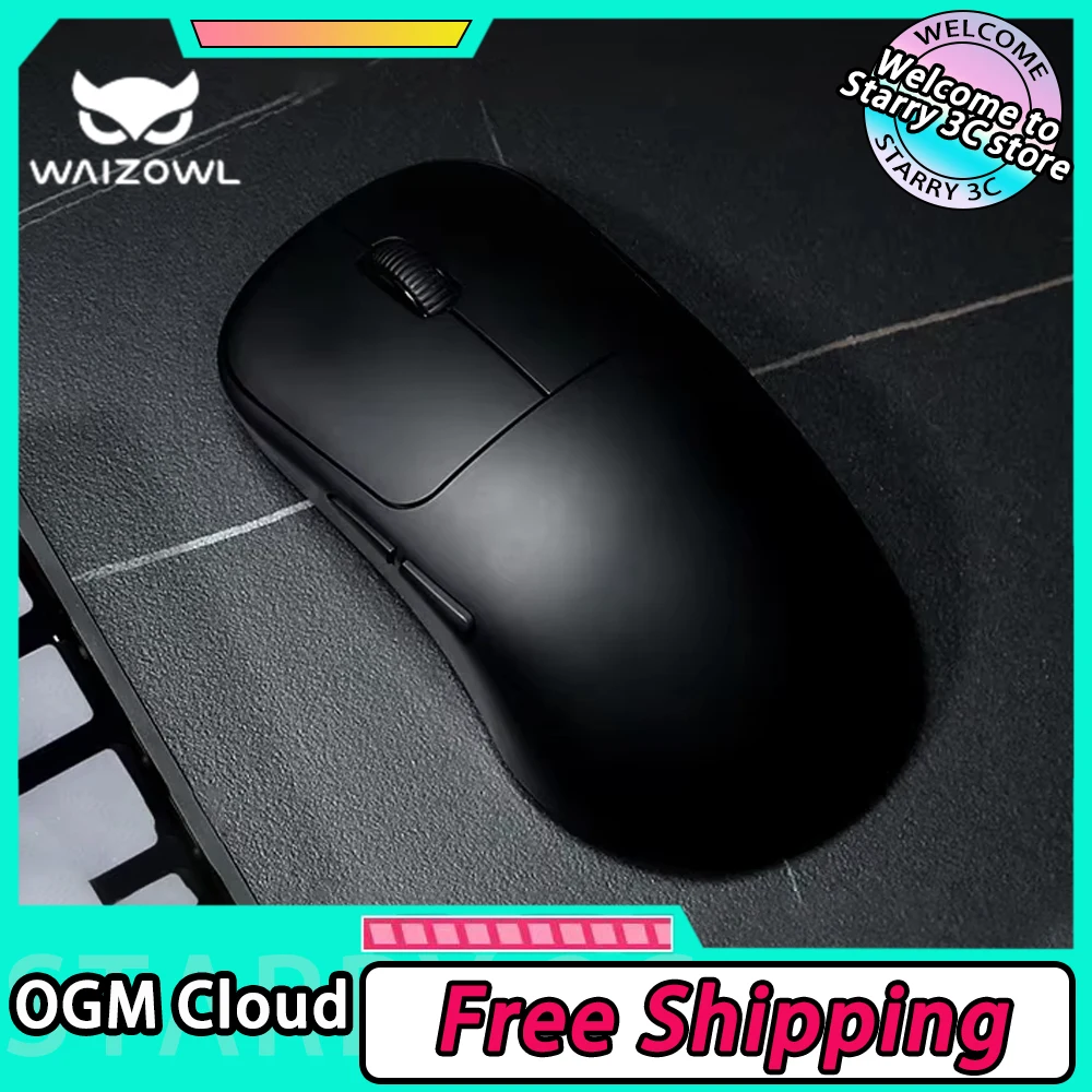 Waizowl OGM Cloud 3950 Gaming Mouse 8k Three Mode Bluetooth Wireless Nordic 52840 Lightweight Mouse Customize PC Gamer Accessory