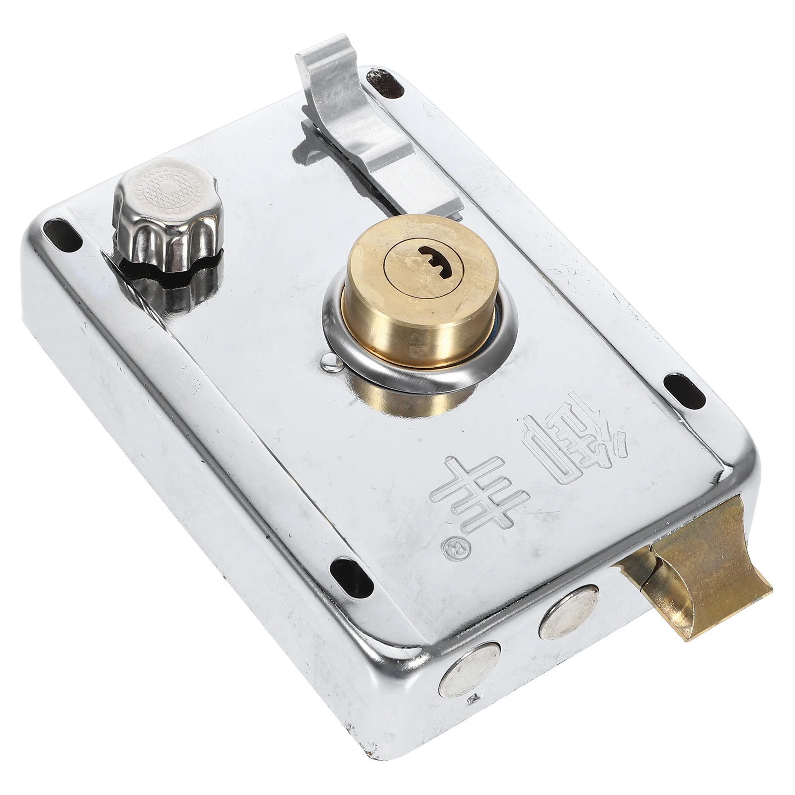 

Stainless Steel Exterior Door Lock for Home Bedroom Dormitory Security Replacement Deadbolt Rim Lock Door Hardware