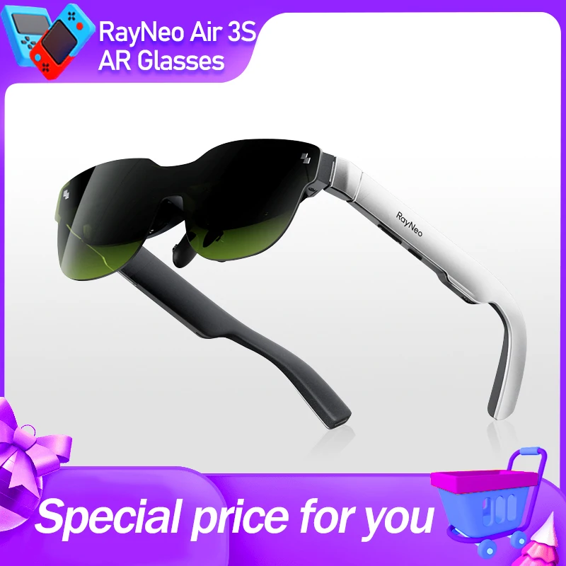 RayNeo Air 3S Smart AR Glasses 201 بوصة شاشة سينما Micro OLED 120 هرتز تلفزيون الجيب