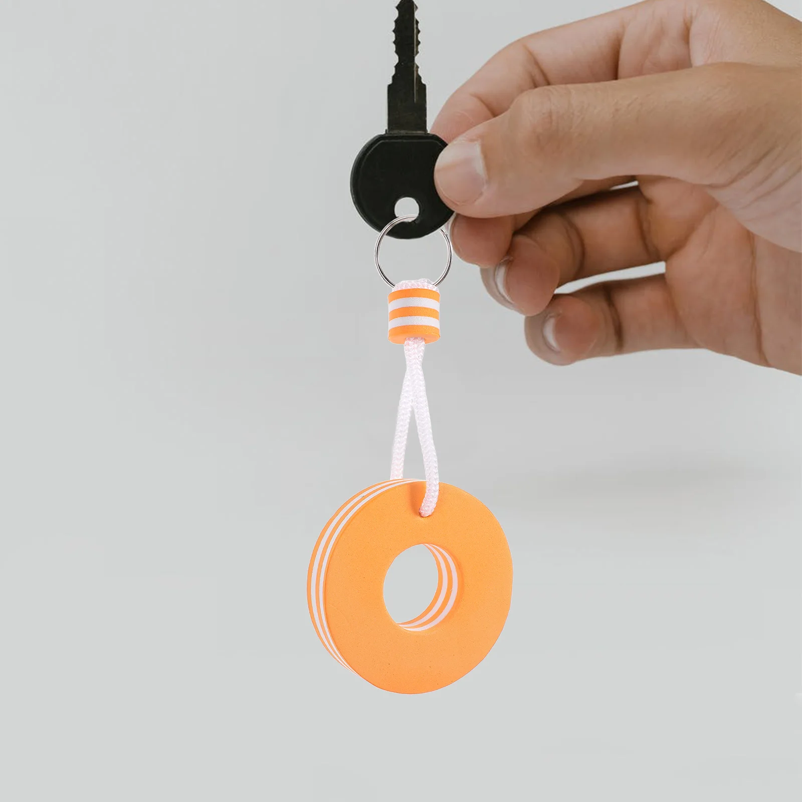 

2pcs Floating Key Ring EVA Bright Color Lightweight Boat Keys Surfboard Water Activities Keeps Keychains