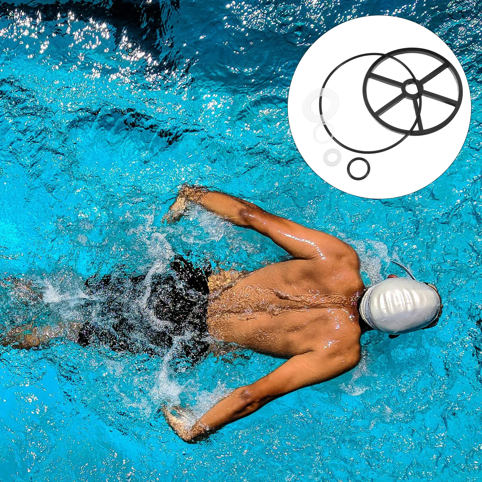 

1 set Filtration Valve Ring Gasket Pool Filter Replacement Parts Durable Easy Installation SP0710 SP0711 SP0712 1 2 Inch