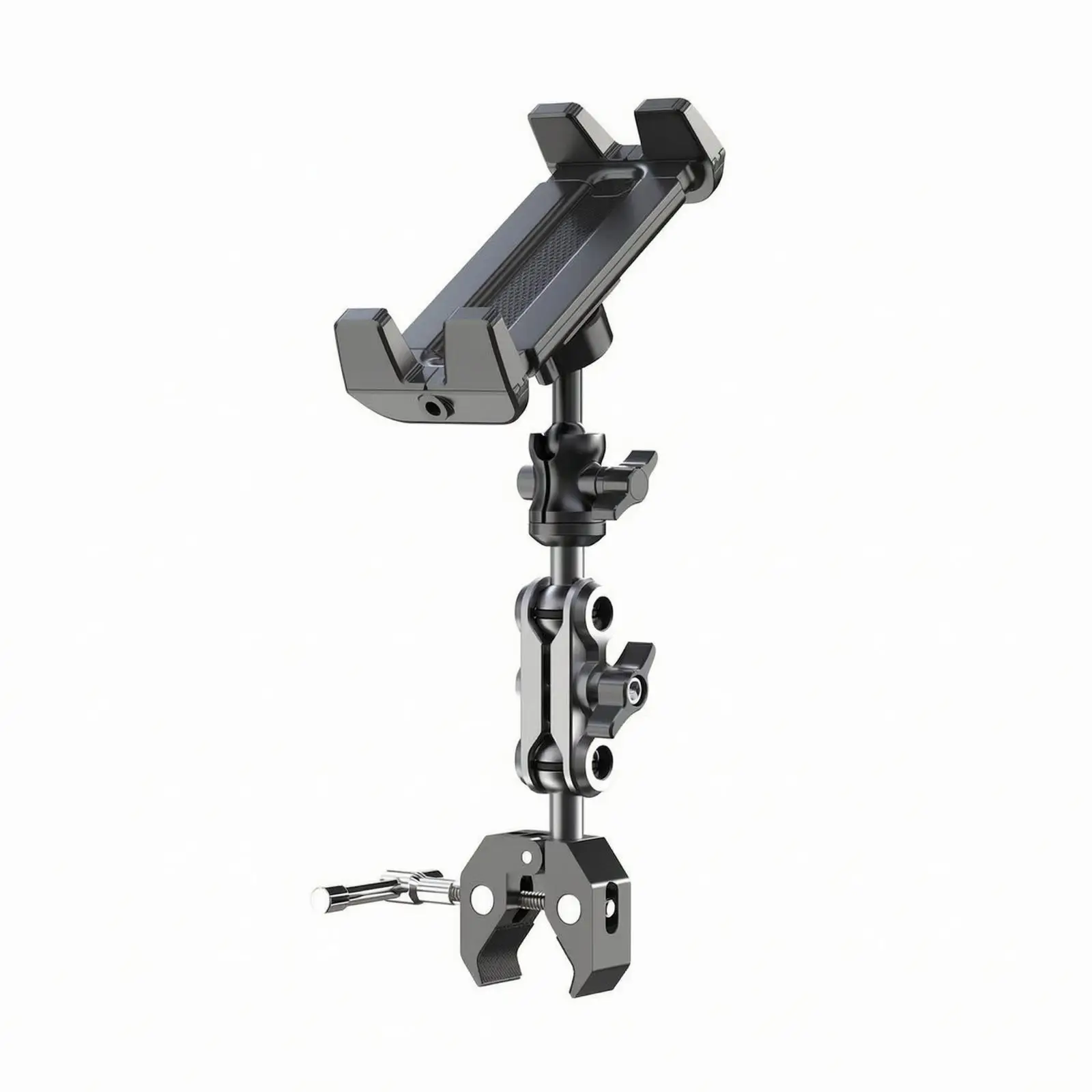 Tablet Stand Mount for Bed Desk Kitchen Counter Adjustable Metal Clamp Holder Compatible with Phones for Treadmill Bike Stroller