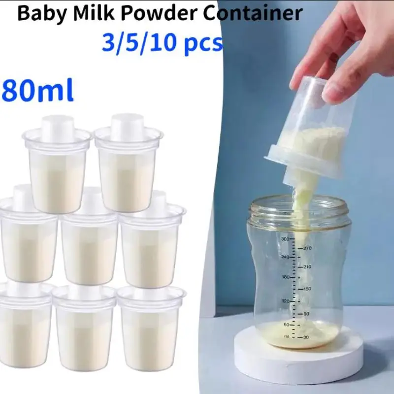 6PPC 80ML Baby Milk Powder Dispenser Portable Baby Food Storage Box Baby  Dispenser Pre-Measured  Powder Box
