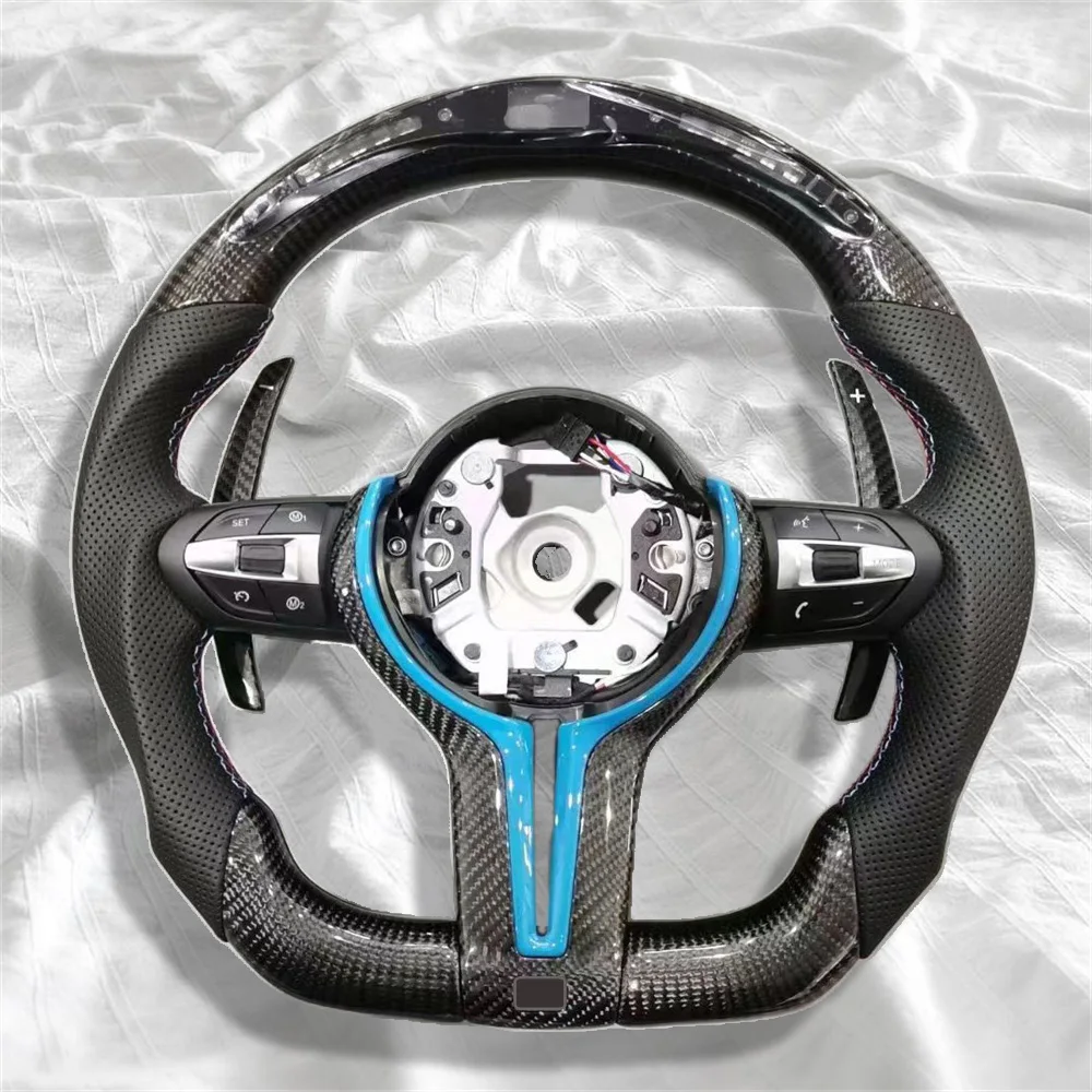 

Carbon Fiber LED Style Car Steering Wheel For BMW F30 F10 F11 F31 F20 F21 F22 F15 F16 F35 F36 F32 F80 M3 M6 Car Accessories