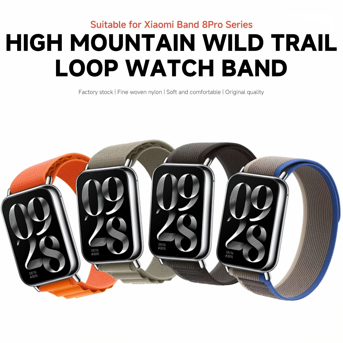 Pasek Alpine Loop do zegarka Xiaomi Redmi Watch 4, nylonowy, elastyczny pasek do zegarka Mi Band 8 Pro Trail Correa Akcesoria do opasek na nadgarstek