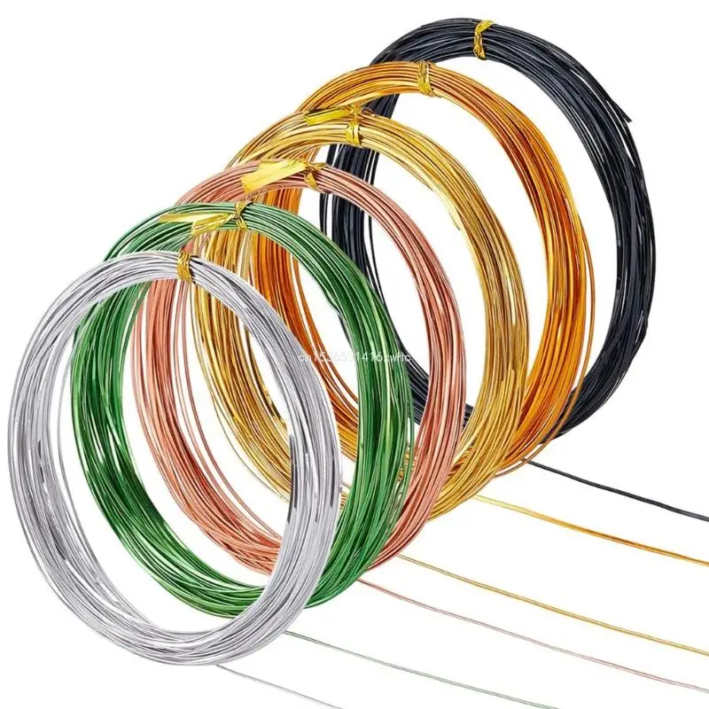 

Dropship 6 Rolls Metal Wire Flexible Aluminium Wire Bending Wire Flat Aluminum Wire Colourful Wire for Jewelry Making Craft