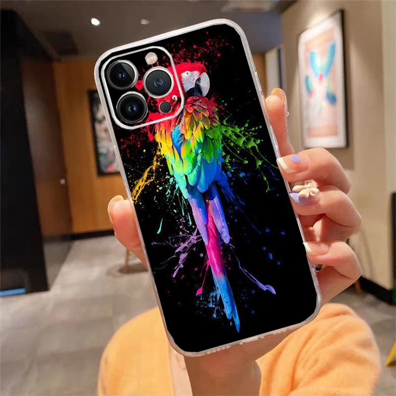 

Phone Case For iphone 17 Pro Max Air 17 16 15 14 13 Pro Max 15Plus 15 16 Pro Parrot Bird