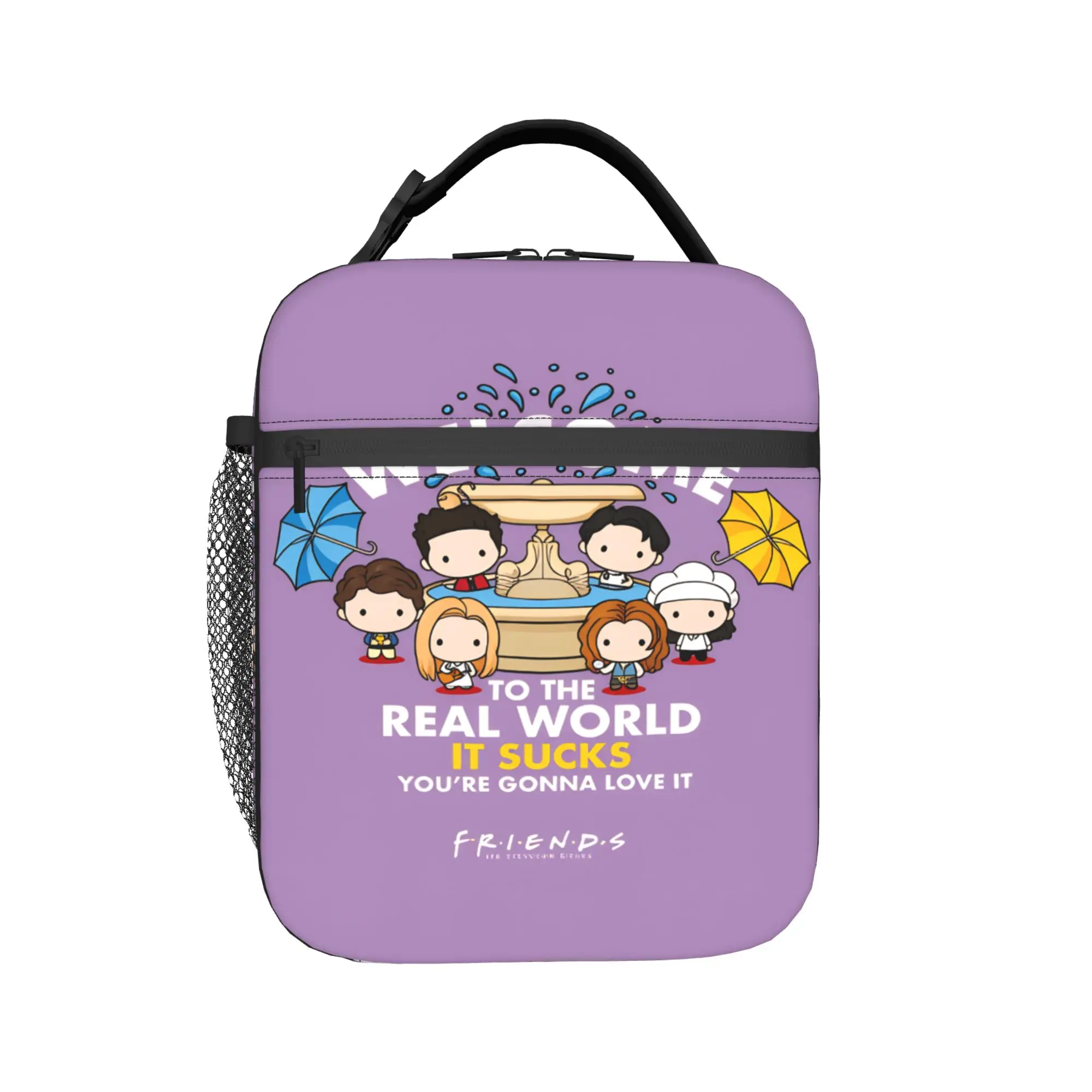 

Friends TV Show Lunch Bag For Child Print Lunch Box Cute Travel Cooler Bag Portable Oxford Thermal Lunch Bags