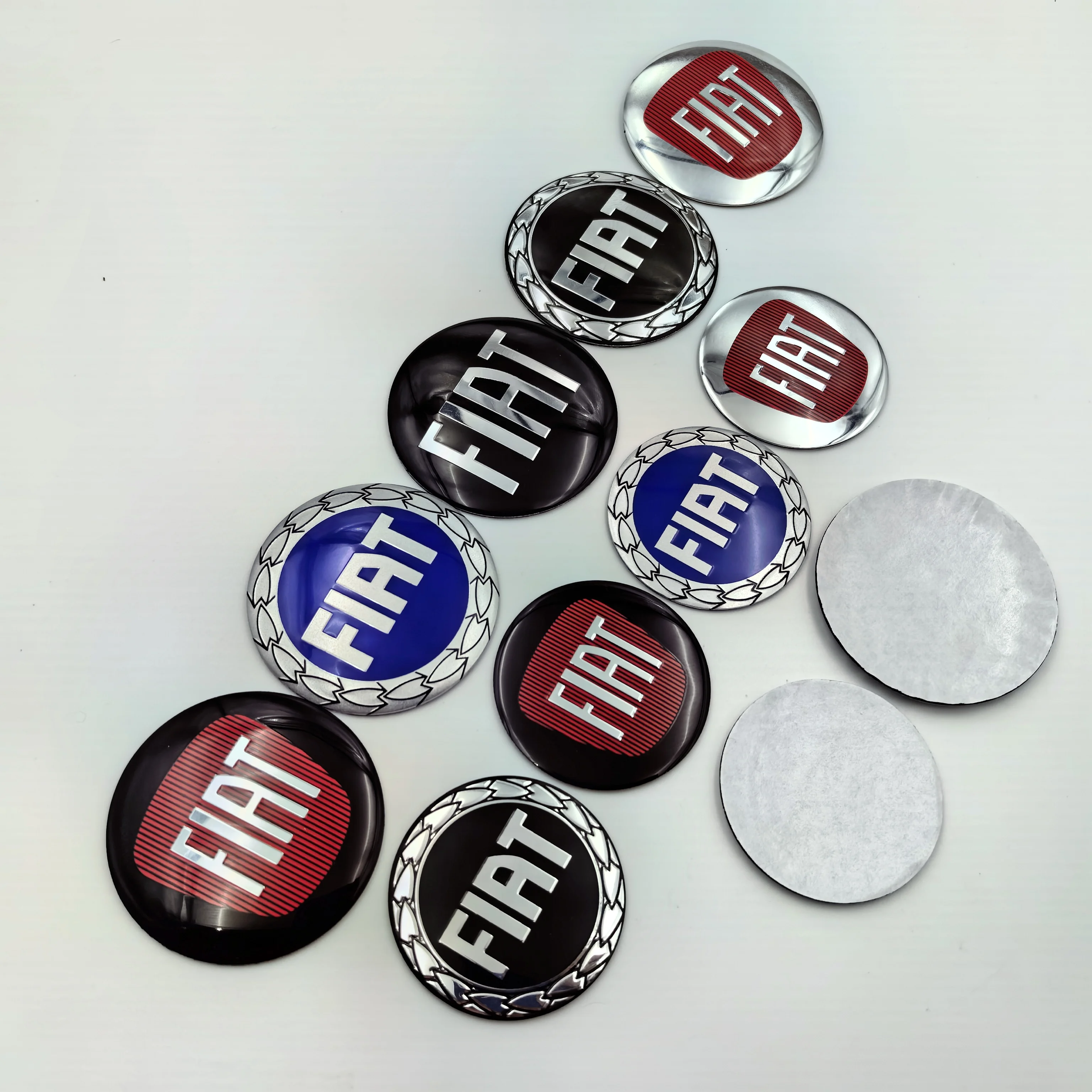 1PCS 3D 50mm 56mm FIAT Logo Car Emblem Wheel Center Hub Cap Auto Rim Refit Sticker  FOR FIAT 500