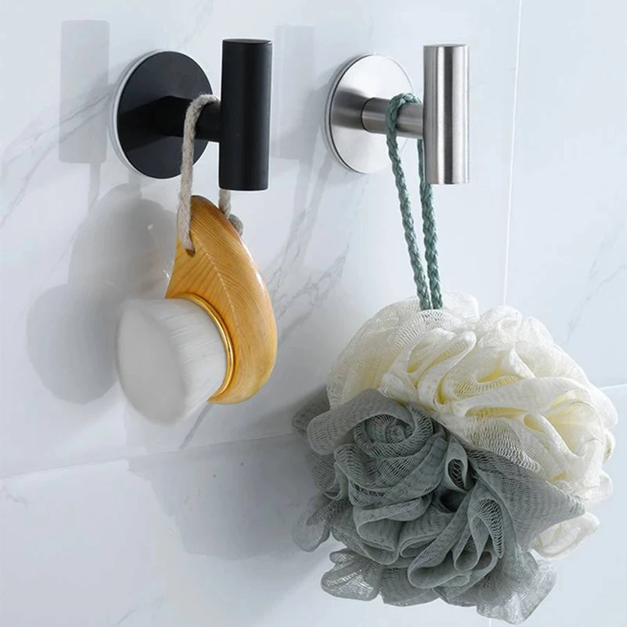 1/2Pcs Stainless Steel Silver Bathroom Hardware Set Towel Rack Toilet Paper Holder Towel Bar Hook Bathroom Accessories