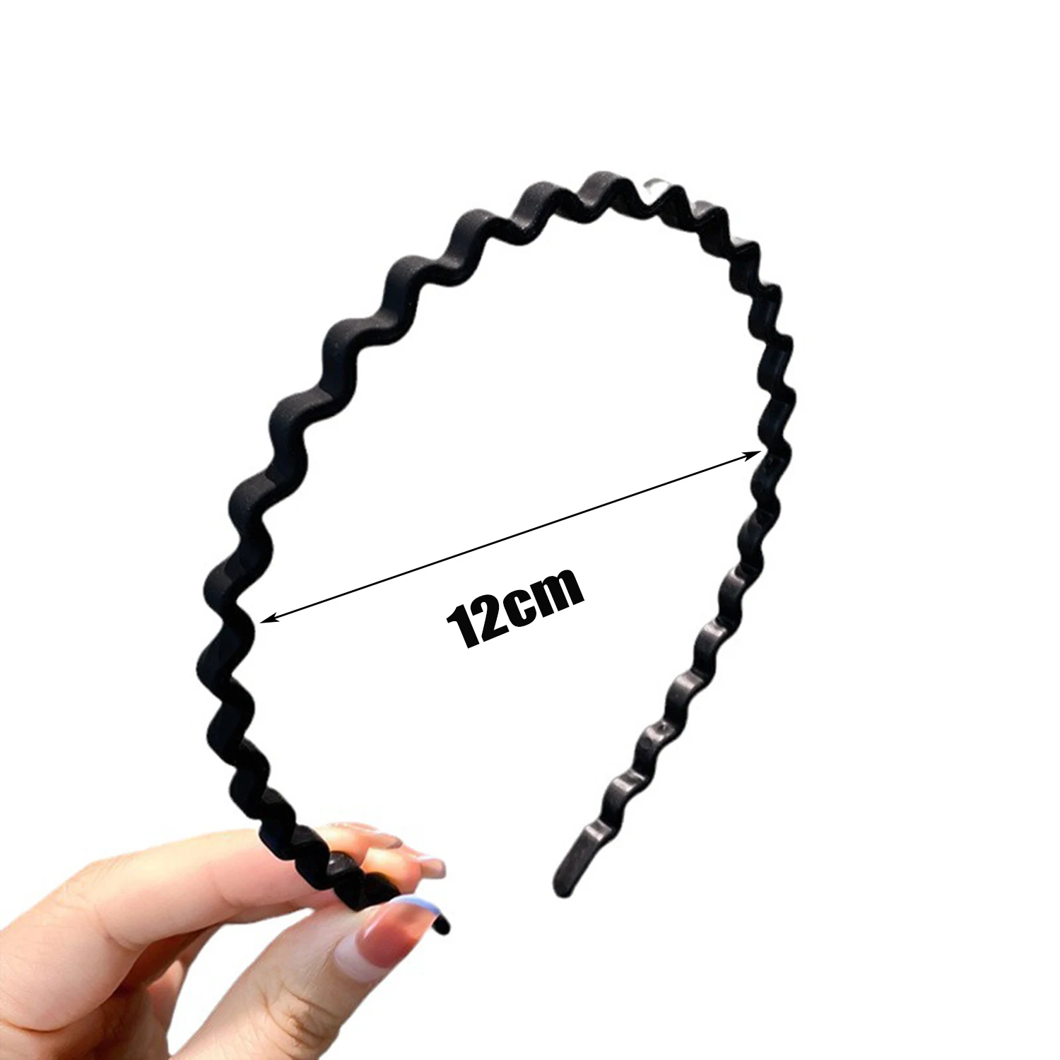 1 Pc Fashion Wave Mens Women Unisex Black Wavy Hair Head Hoop Band Sport Headband Hairband Hair Accessories