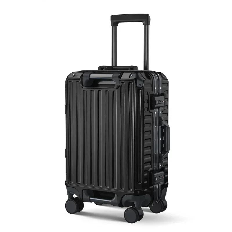 Aluminum Frame Suitcase Double Handle Luggage Universal Wheel Boarding Bag Trolley Case Travel Suitcases with Combination Lock