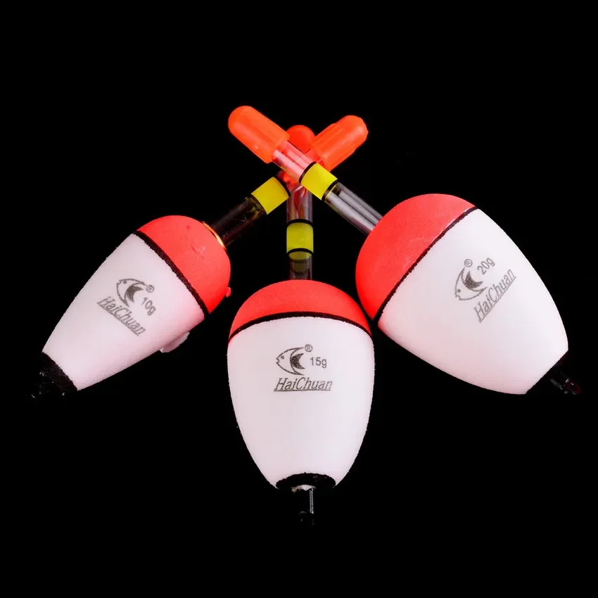 EVA Luminous Fishing Night Float Light Stick Foam Plastic Bobber Sea Rock Fishing Floats Buoyancy 10/20/30/40/50/60g/70/80/90g