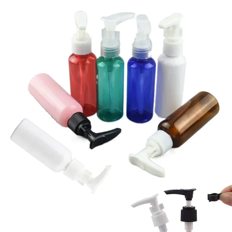 

50Pcs Empty Plastic Pump Bottles Dispenser 30/50/100ml Portable Clear Shampoo Lotion Hand Containers For Massage Oil Liquid Soap