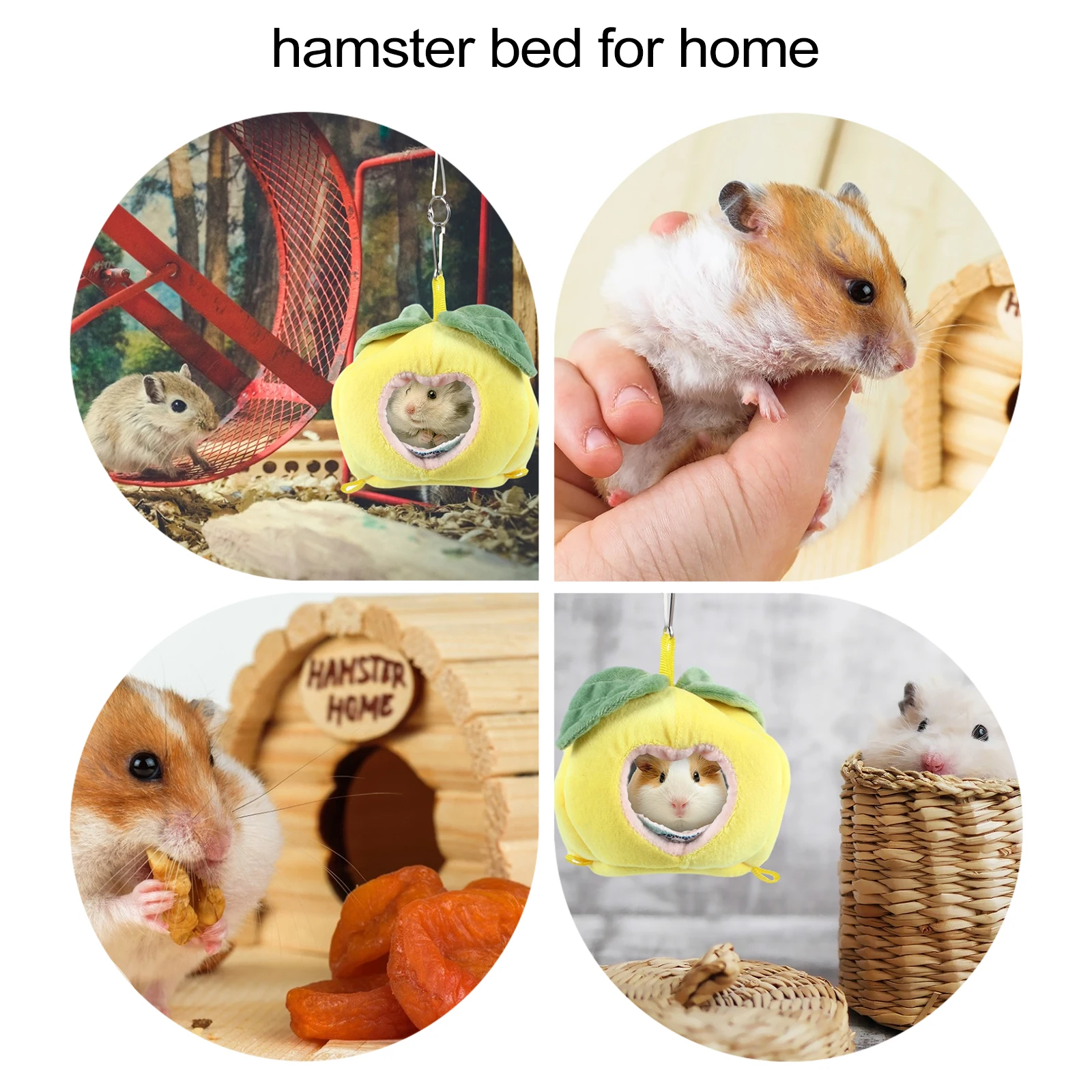 

Fruit Design Cotton Hamster Nest Bed Winter Warm Sleeping Nest for Home Bedroom Living Room Use Warm Hamster Bed