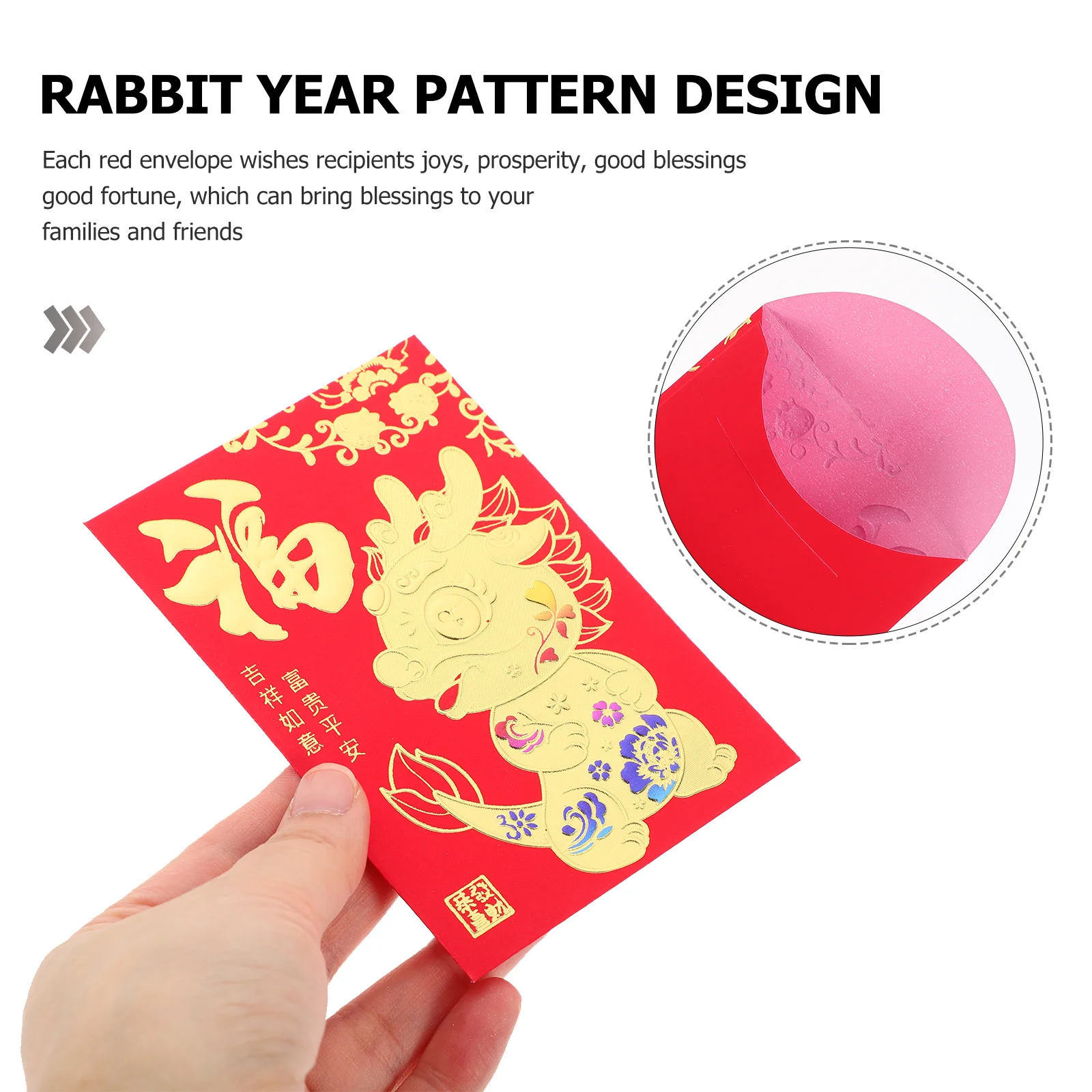 36Pcs Chinese New Year Red Envelopes Decorative Dragon Pattern Spring Festival Creative Cash Packets Red Envelope