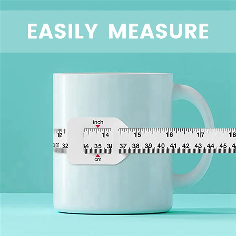 3-Pack Width Measurer to Measure Circumference of Cups, Mugs, Glass Jars and Drinking Glasses DIY Crafts Maker