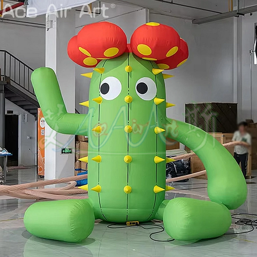 

Giant Inflatable Flowering Cactus Model, Custom Made Vivid Plant Mascot for Events & Outdoor Display