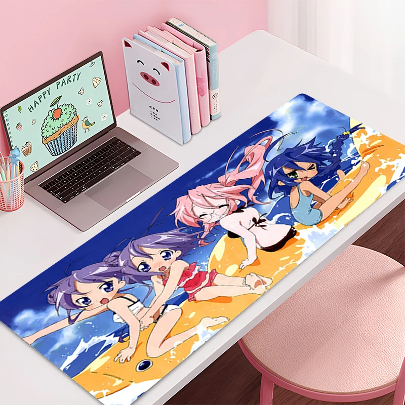 Anime Mouse Pad Large Gaming Laptop Accessories Deskmat Desk Protector Anime Konata Izumi Rubber Keyboard Mat Kawaii Mousepad