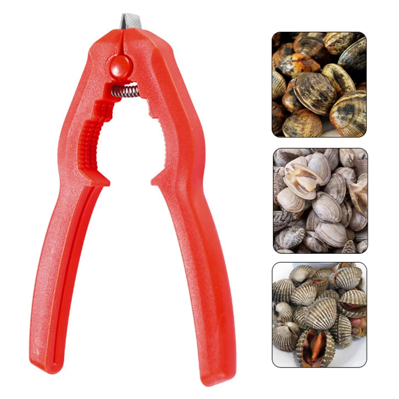 Stainless Steel Clam Opener Kitchen Utensil Walnut Clip Spring Seafood Clamp Food Clam Tongs Scallop Oyster Nut Clamp