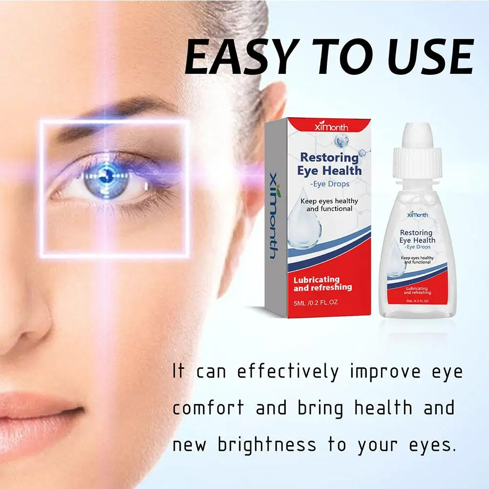 NEW High-end 5ML Cataract Eye Clean Drops Apply To Dry Itchy Eyes Fatigue Treatment Lurred Vision Restore Eyesight Anti-Infectio