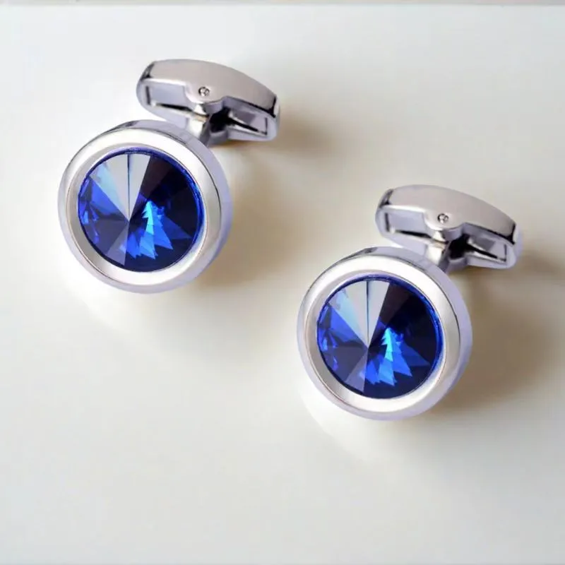 Men\'s new French cufflinks Blue Stone Green Stone cufflinks Button Groom cufflinks