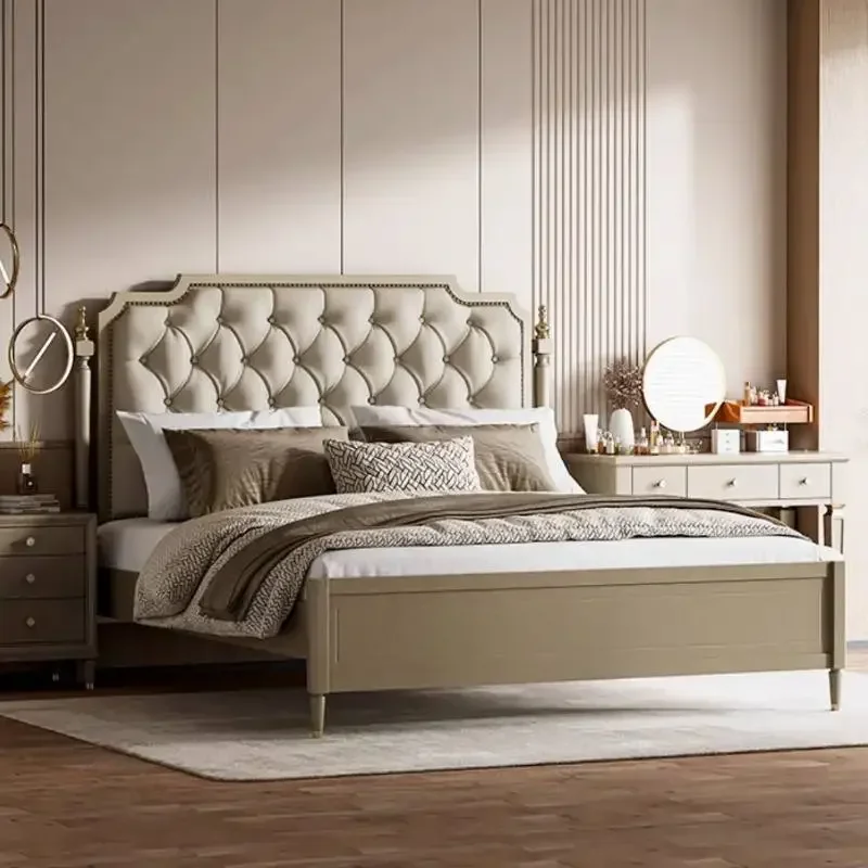 

Luxury Full Size Bed Frame Wood Soft Design Bedroom Upholstered Bed Frame Storage Headboard Mobili Per La Casa Home Furniture