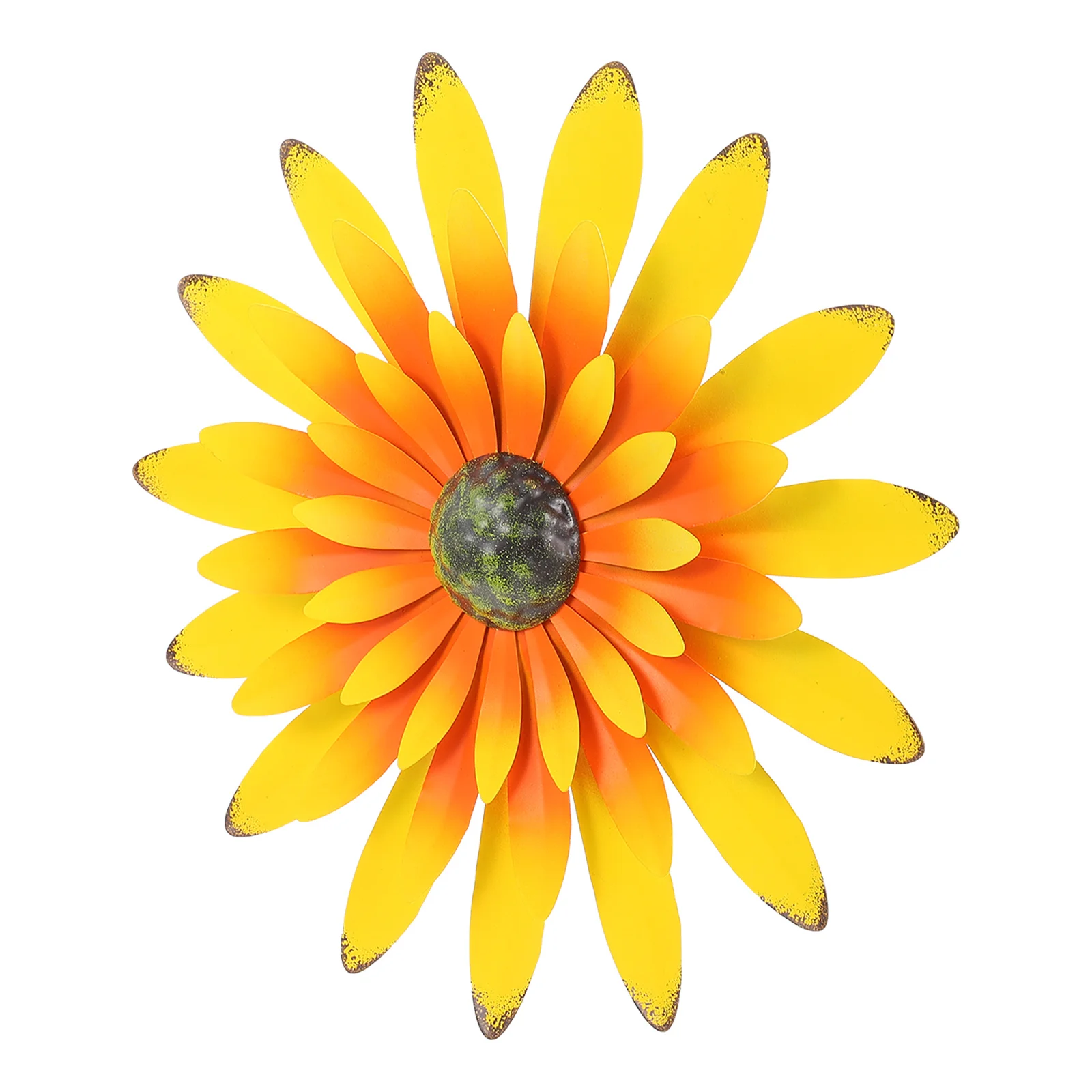 

Sunflower Wall Hanging Pendant American Style Porch Metal Flower Wall Decor 3D Iron Sunflower Sculpture Indoor Outdoor