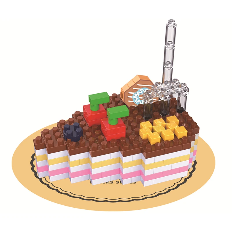 Mini bloques de construcción Moc Cake Lollipop Micro Particle Diamond Building Blocks DIY Fun Puzzle Assembly, juguetes para niños, regalos de