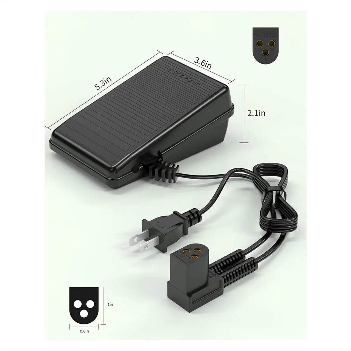 Super Sale Foot Pedal Power Cord with Variable Speed Foot Pedal Controller Technology US Plug