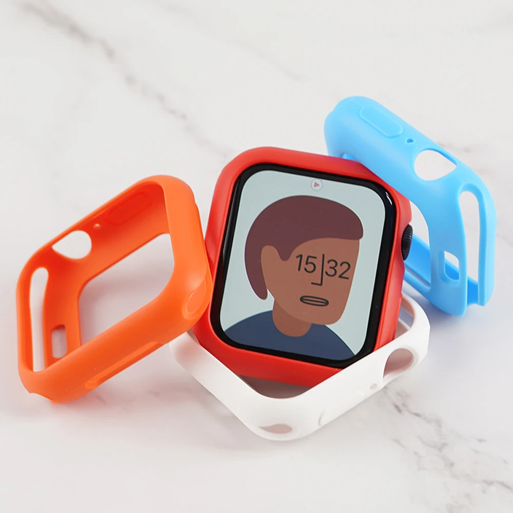 Abdeckung für Apple Uhrengehäuse 40mm 44mm iwatch Gehäuse 42mm 38mm Zubehör Silikon Stoßstangen schutz Apple Watch Serie 2 3 4 5 se 6