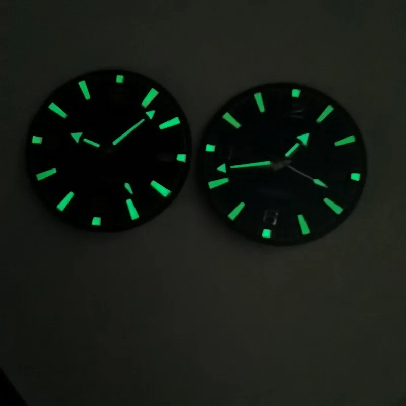 31mm Super Green Luminous 369 Number Scale Insert Black Blue Watch Dial  Hands Fit for NH35 NH36 Mechanical Movement Sea 600