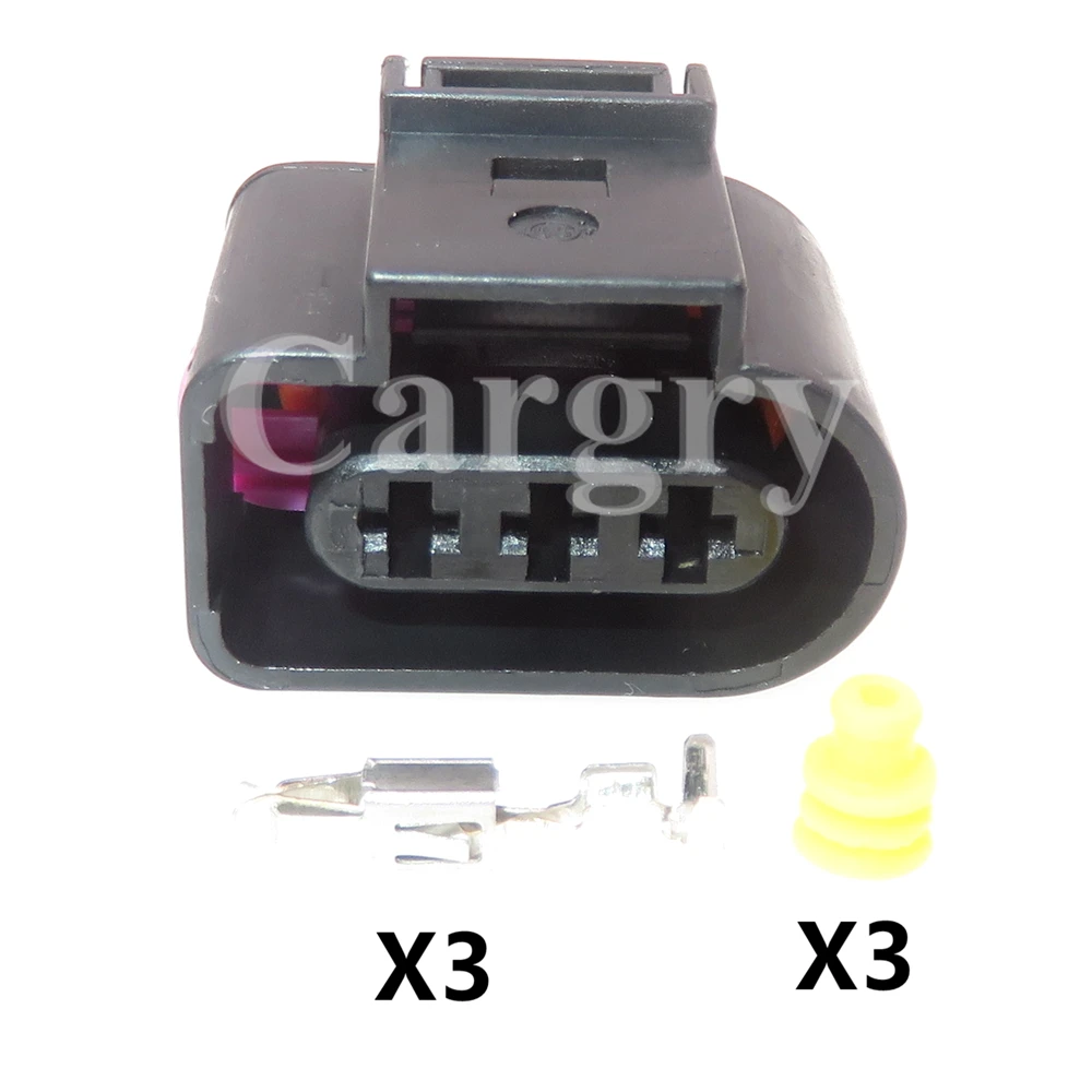 1 Set 3P 1J0973723 Auto Modification Connector Socket AC Assembly Car Plastic Housing Electric Wire Waterproof Connector